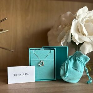 Tiffany & Co. Silver Open Heart Necklace